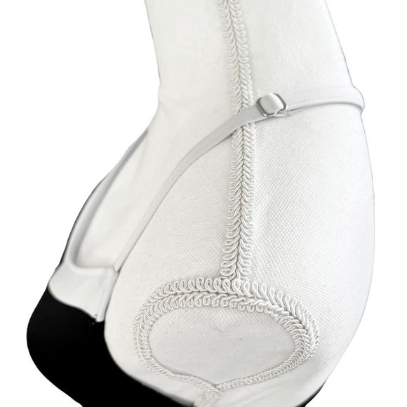 Black & White Racerback Tankini Top Bathing Suit with Adjustable Straps Size S - Picture 5 of 7